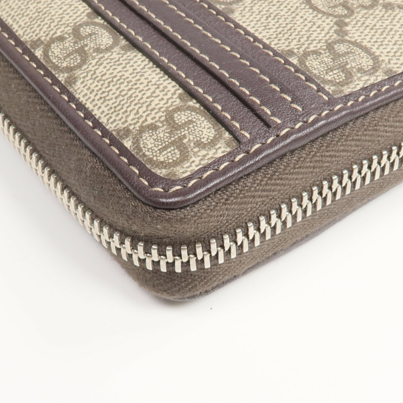 GUCCI 塗層帆布Long Wallet銀扣長錢包-8