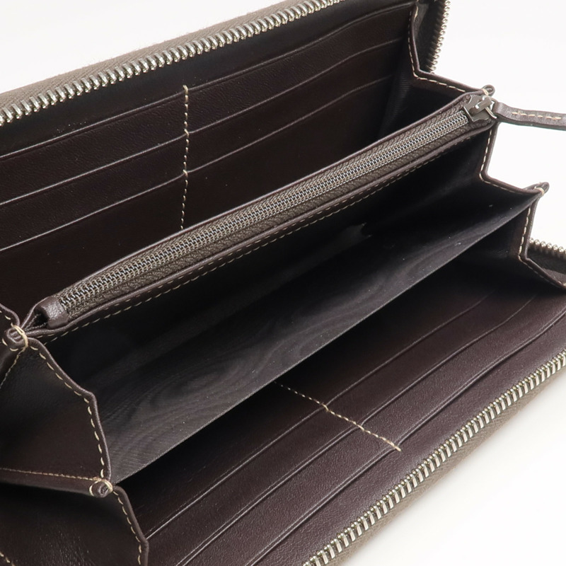 GUCCI 塗層帆布Long Wallet銀扣長錢包-11