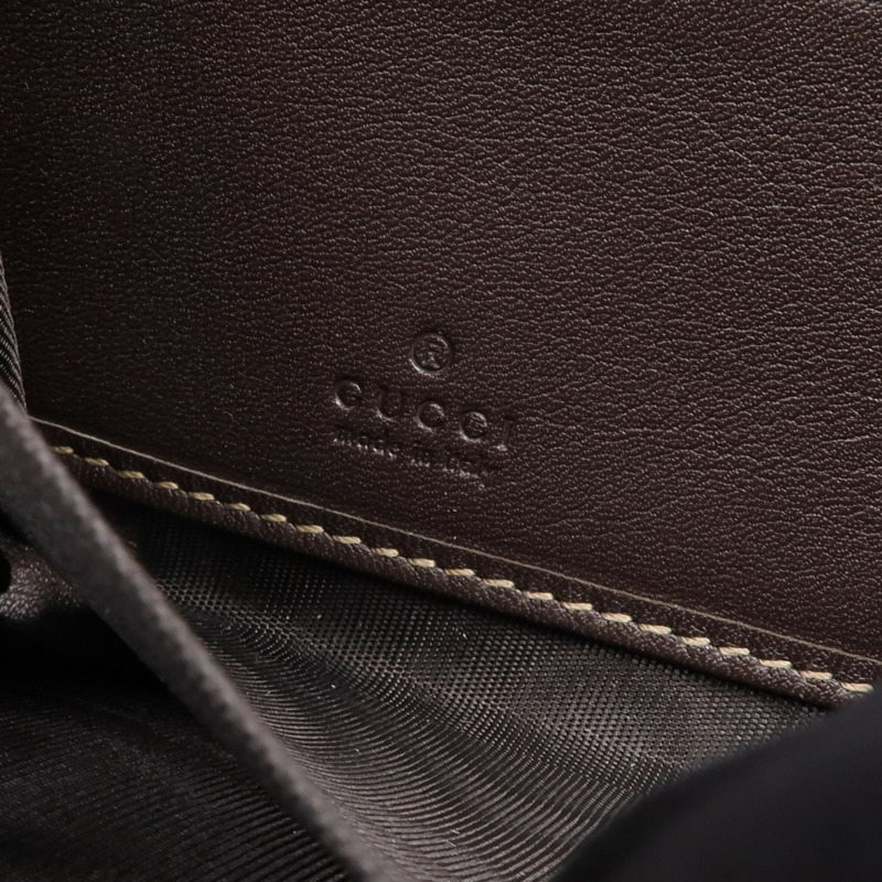 GUCCI 塗層帆布Long Wallet銀扣長錢包-12