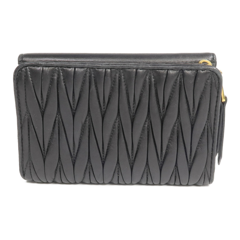 Miu Miu 羊皮皮革Fold Wallet金扣錢包-1