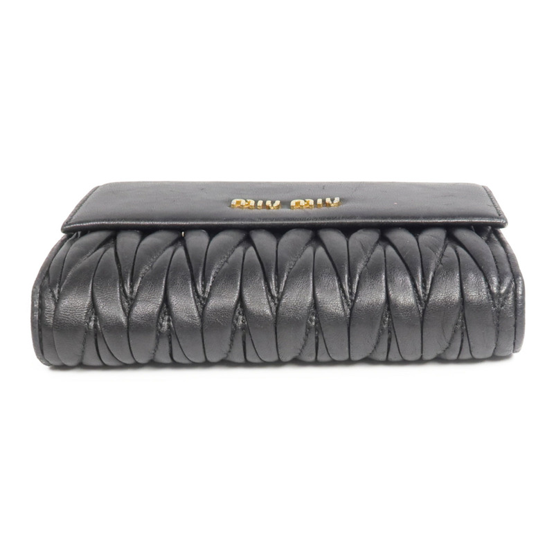 Miu Miu 羊皮皮革Fold Wallet金扣錢包-5