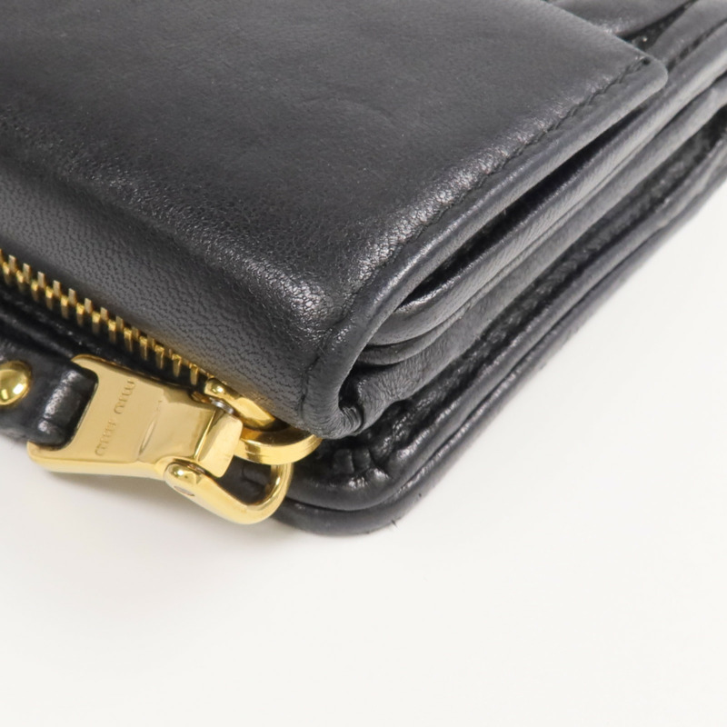 Miu Miu 羊皮皮革Fold Wallet金扣錢包-10