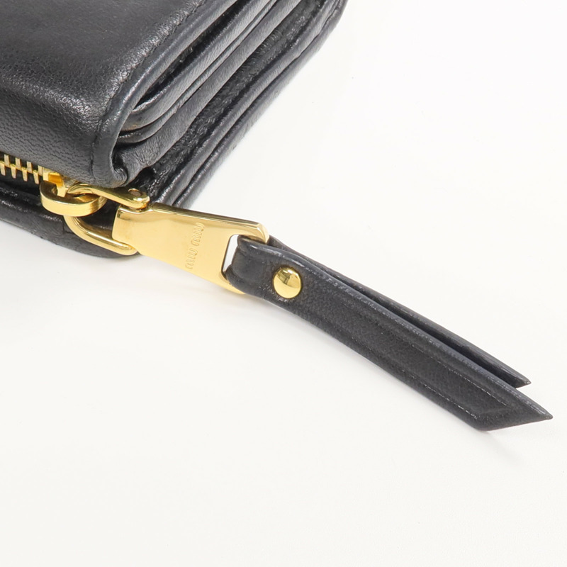 Miu Miu 羊皮皮革Fold Wallet金扣錢包-11