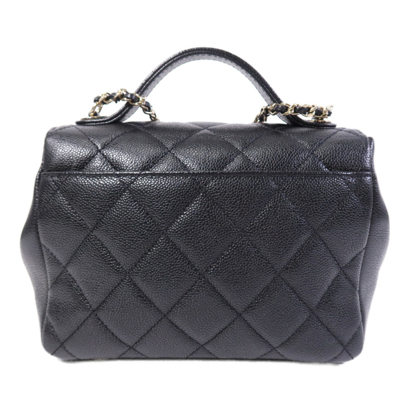 CHANEL 牛皮皮革Business Affinity Small金扣鏈帶手挽肩背兩用袋-1