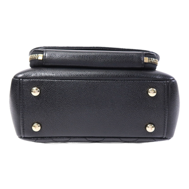 CHANEL 牛皮皮革Business Affinity Small金扣鏈帶手挽肩背兩用袋-3