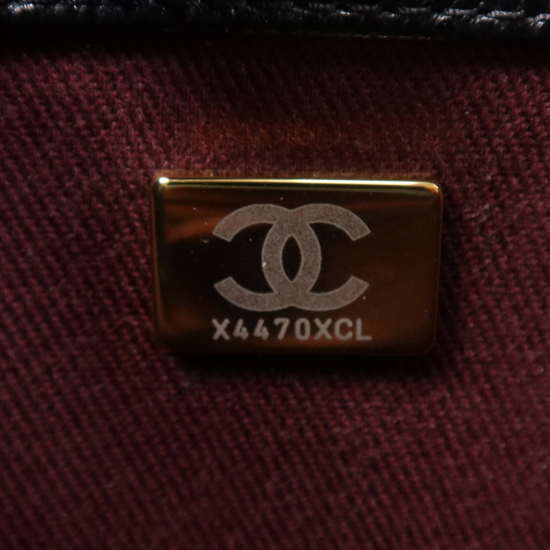 CHANEL 牛皮皮革Business Affinity Small金扣鏈帶手挽肩背兩用袋-7