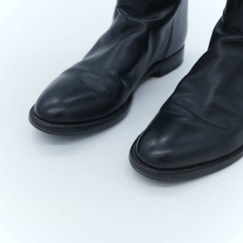 Hermès 愛馬仕 Jumping 黑色滑面小牛皮 Kelly 飾扣馬術長靴 EU36-3