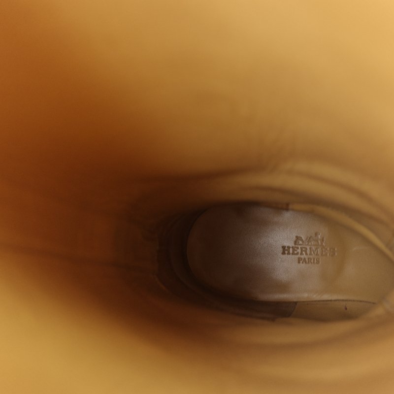 Hermès 愛馬仕 Jumping 黑色滑面小牛皮 Kelly 飾扣馬術長靴 EU36-12