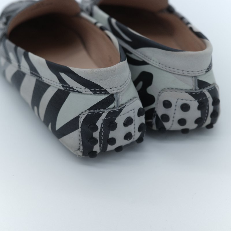Tod's 托德斯 Gommino 黑白斑馬紋豆豆鞋 EU35-3