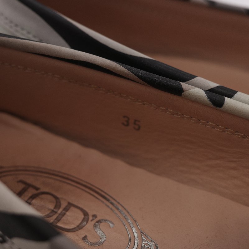 Tod's 托德斯 Gommino 黑白斑馬紋豆豆鞋 EU35-4