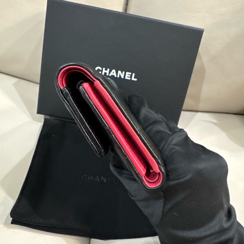 Chanel 香奈兒 19 短夾/黑銀款/98新美品-5