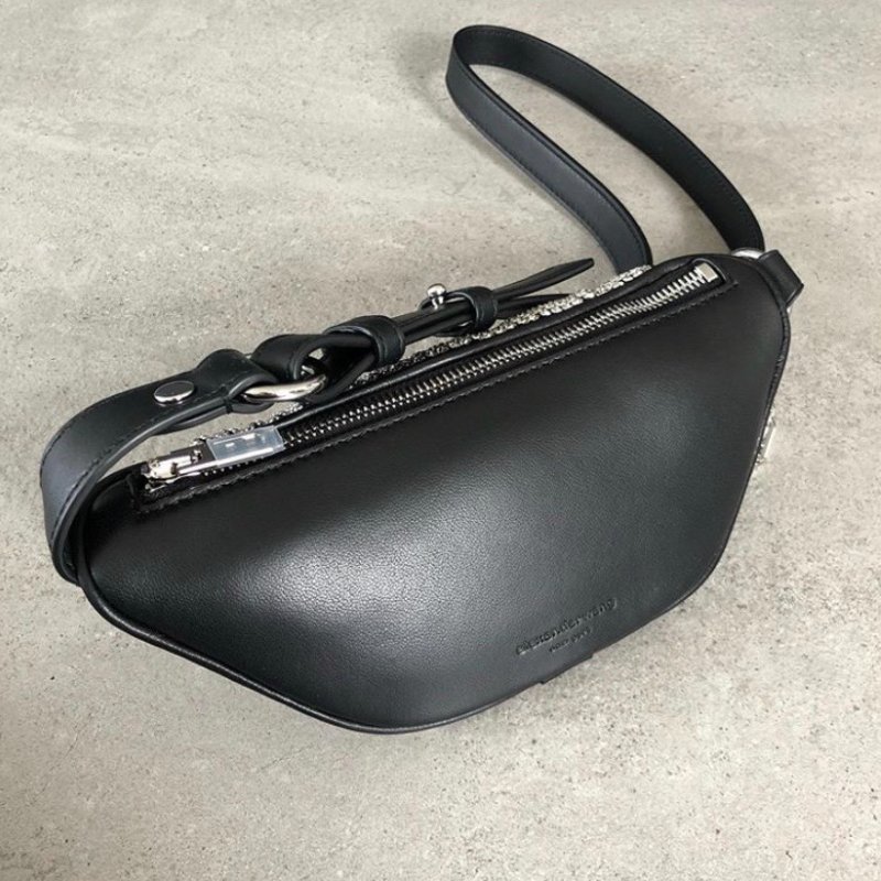 ⏰限時特賣價🌺Alexander Wang Attica 迷你水鑽腰/胸前包 銀色-2