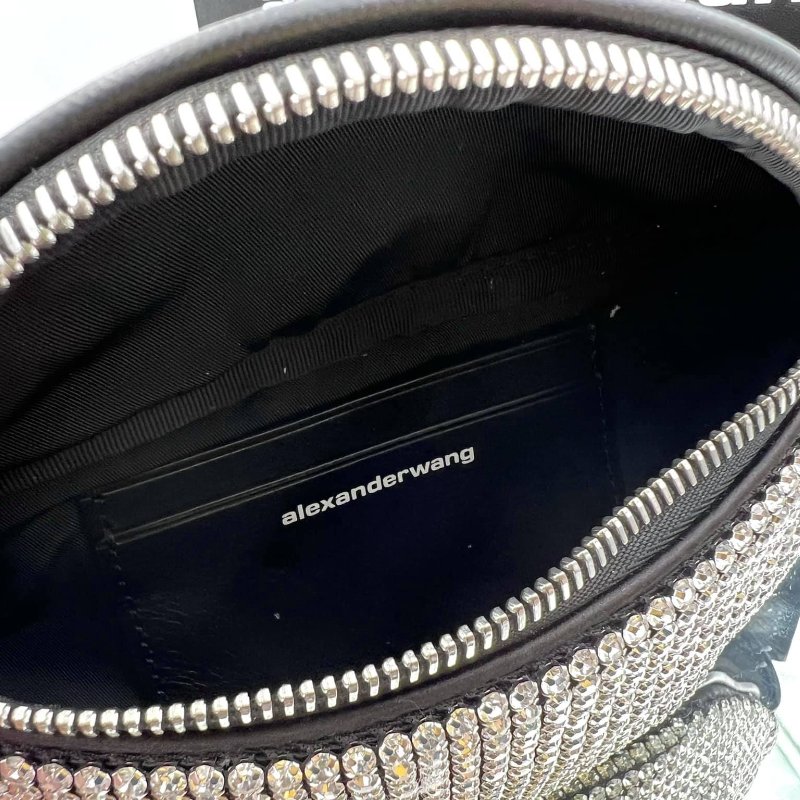 ⏰限時特賣價🌺Alexander Wang Attica 迷你水鑽腰/胸前包 銀色-8