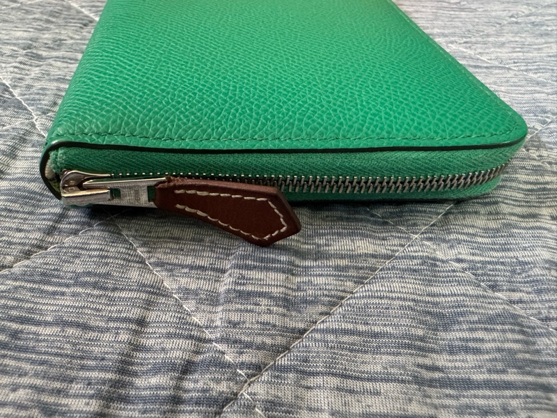 Hermes Silk In Epsom愛馬仕 帝王綠 絲巾長夾 赤道叢林 皮夾 錢包-2