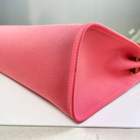 ＊奢華大道國際精品＊【H0421】HERMES杜鵑粉8W 帆布 HERBAG 31CM 兩用包-5