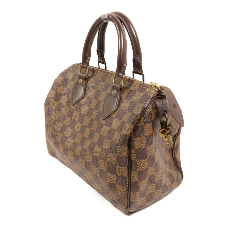 LOUIS VUITTON Damier Speedy 25金扣手挽袋-2