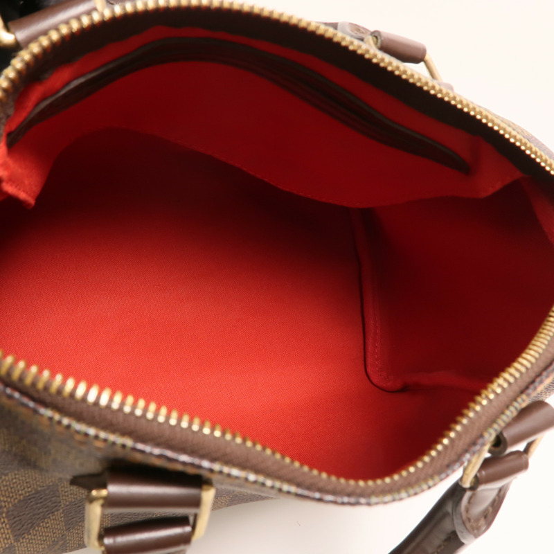 LOUIS VUITTON Damier Speedy 25金扣手挽袋-4