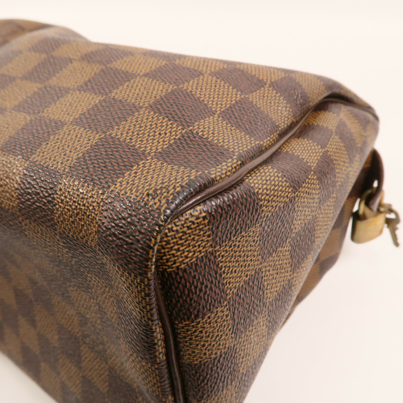 LOUIS VUITTON Damier Speedy 25金扣手挽袋-8