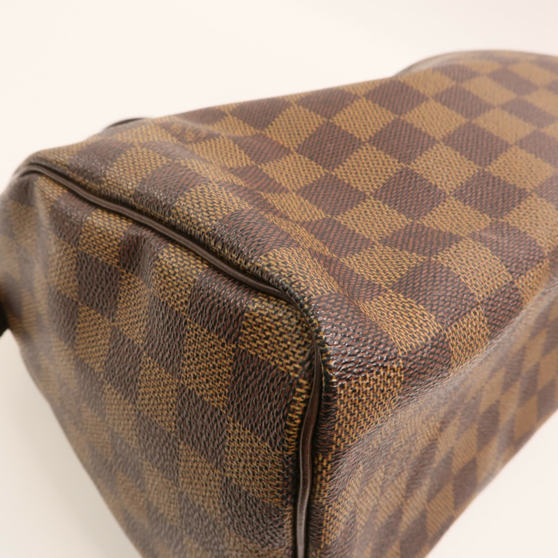 LOUIS VUITTON Damier Speedy 25金扣手挽袋-9