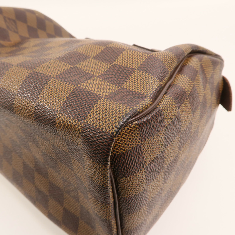 LOUIS VUITTON Damier Speedy 25金扣手挽袋-10