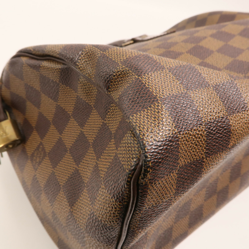 LOUIS VUITTON Damier Speedy 25金扣手挽袋-11