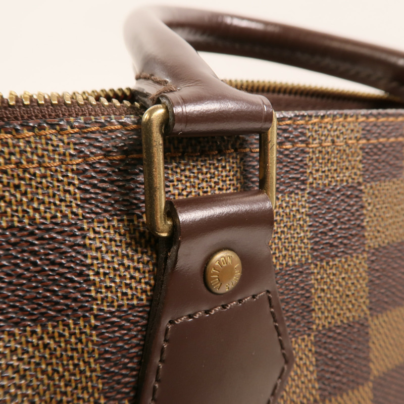 LOUIS VUITTON Damier Speedy 25金扣手挽袋-15