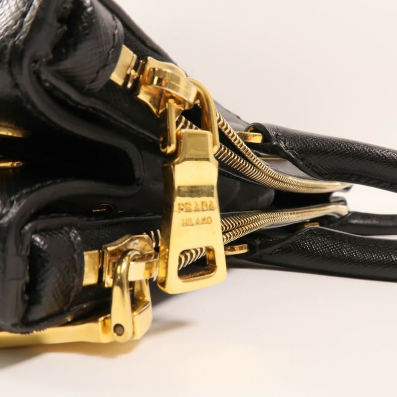 PRADA 牛皮皮革Saffiano Lux Tote Bag金扣手挽袋-15
