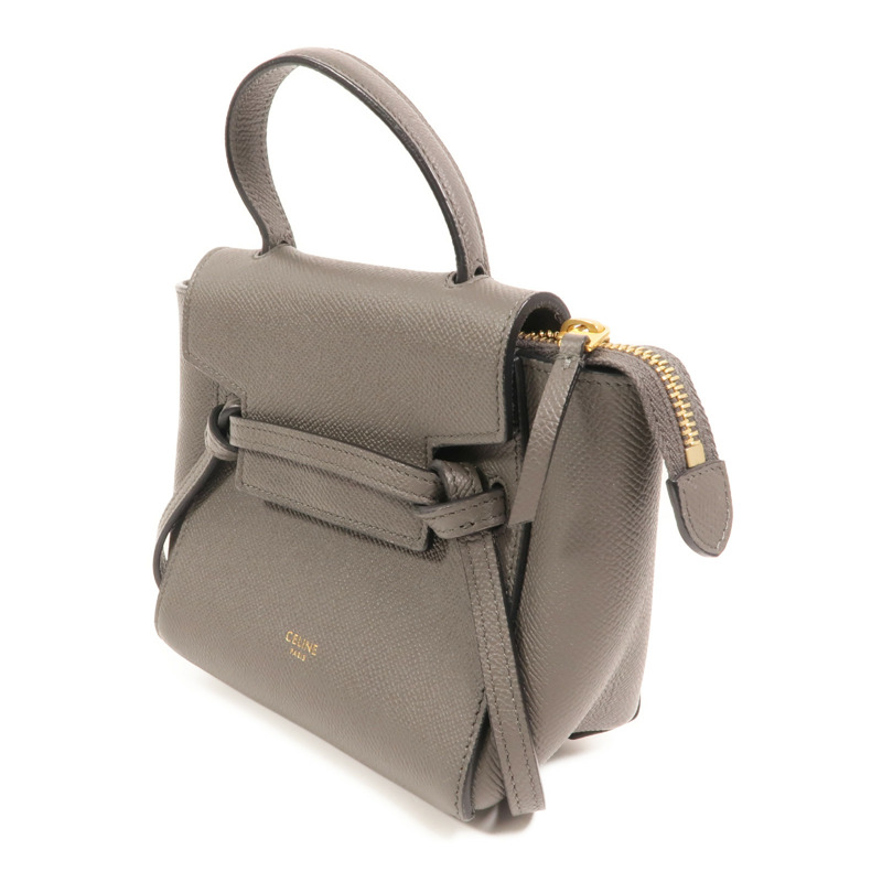 CELINE 牛皮皮革Pico Belt Bag金扣手挽肩背兩用袋-2