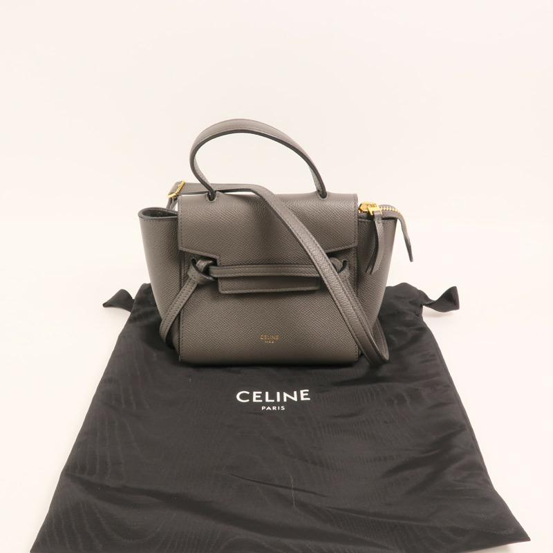 CELINE 牛皮皮革Pico Belt Bag金扣手挽肩背兩用袋-9