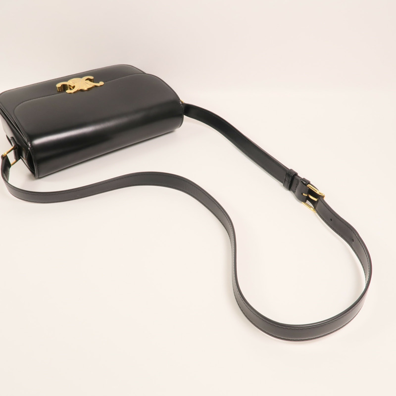 CELINE 牛皮皮革Triomphe金扣肩背袋-8