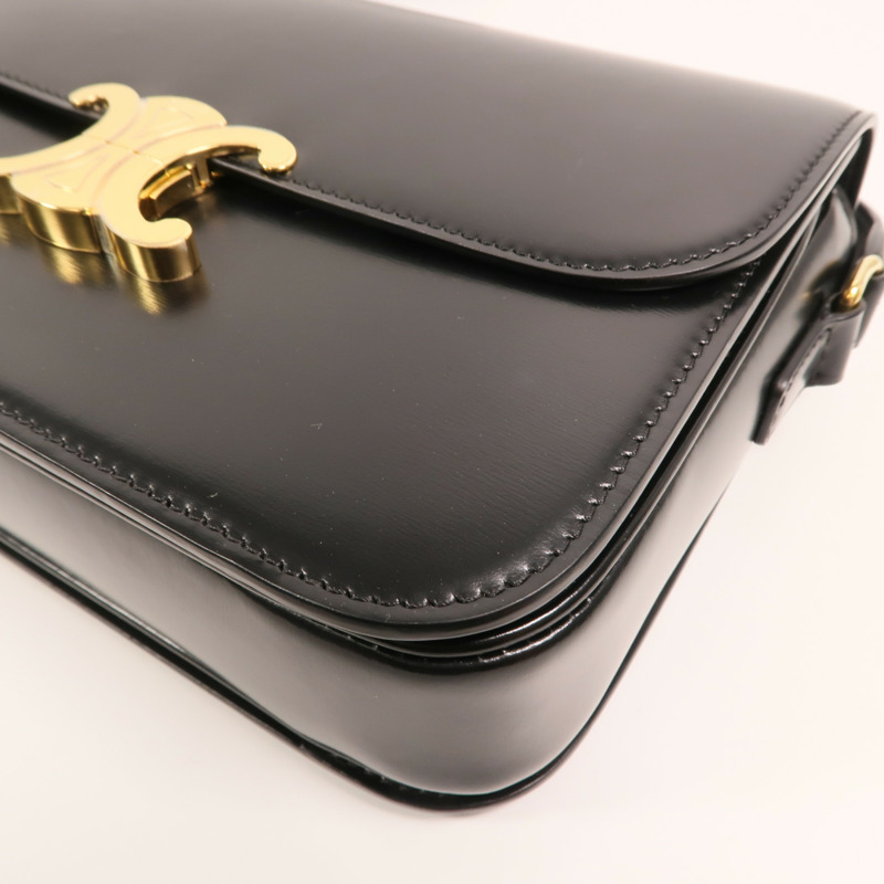 CELINE 牛皮皮革Triomphe金扣肩背袋-10