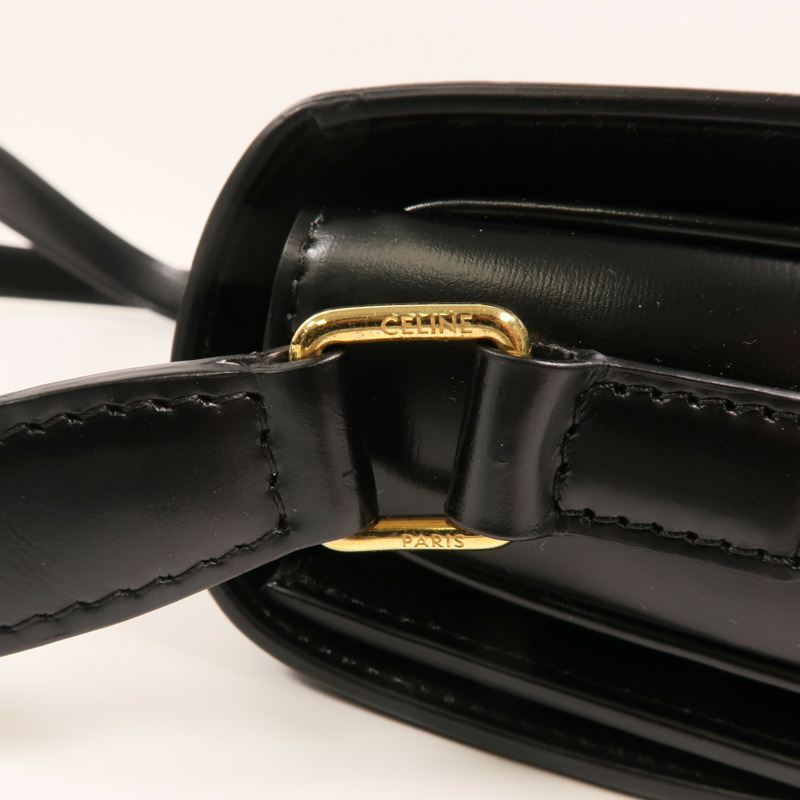 CELINE 牛皮皮革Triomphe金扣肩背袋-14