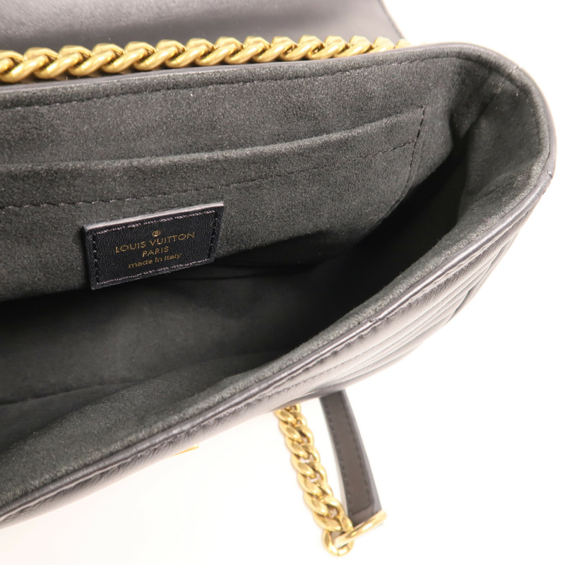 LOUIS VUITTON 牛皮皮革New Wave MM金扣鏈帶手挽肩背兩用袋-4