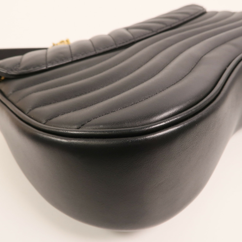 LOUIS VUITTON 牛皮皮革New Wave MM金扣鏈帶手挽肩背兩用袋-12