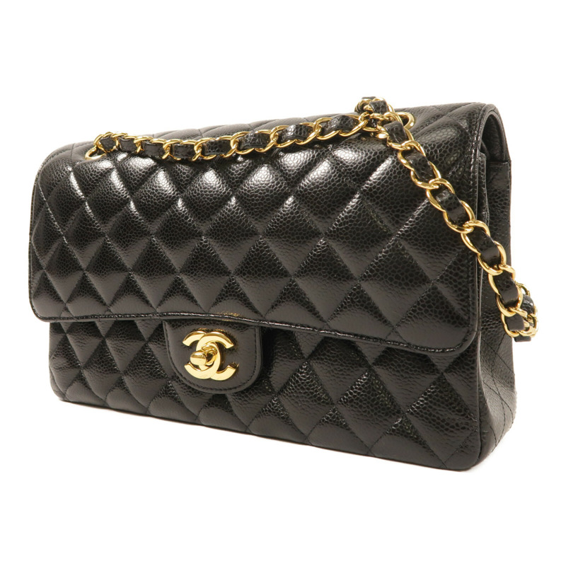 CHANEL 牛皮皮革Classic 25金扣鏈帶肩背袋-2