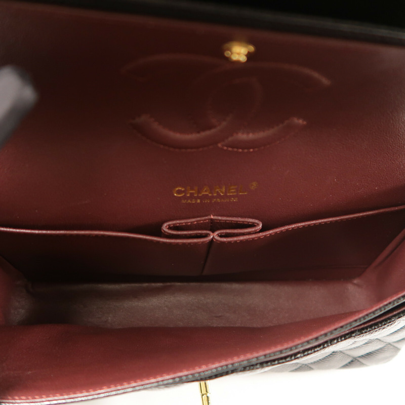 CHANEL 牛皮皮革Classic 25金扣鏈帶肩背袋-4