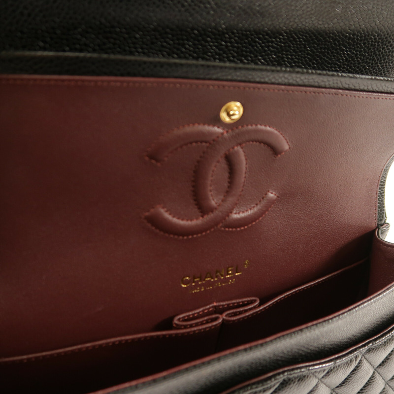 CHANEL 牛皮皮革Classic 25金扣鏈帶肩背袋-5