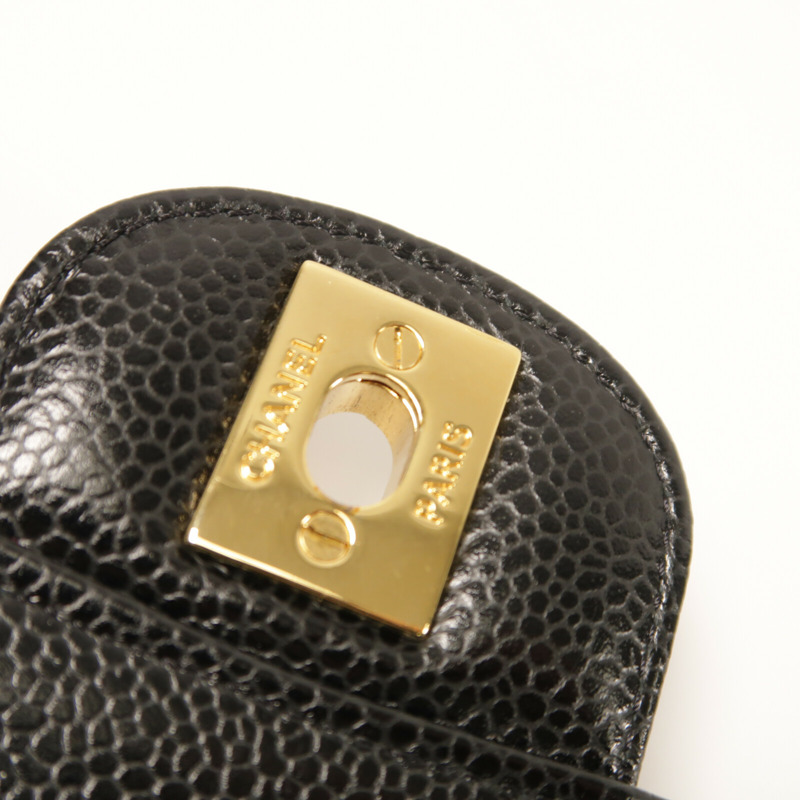 CHANEL 牛皮皮革Classic 25金扣鏈帶肩背袋-9