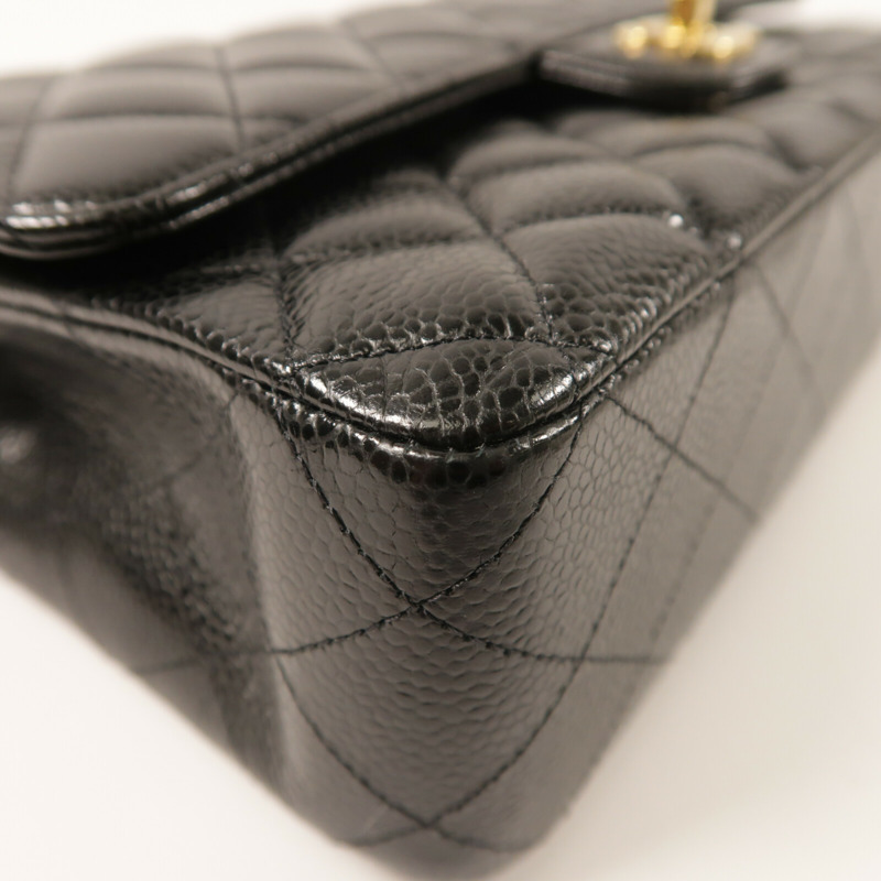 CHANEL 牛皮皮革Classic 25金扣鏈帶肩背袋-13