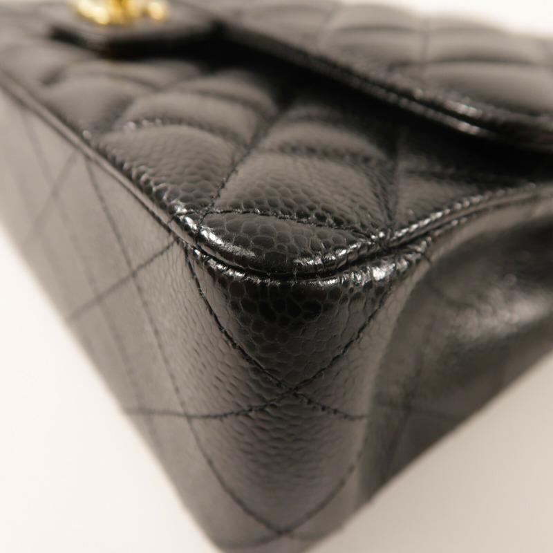 CHANEL 牛皮皮革Classic 25金扣鏈帶肩背袋-14