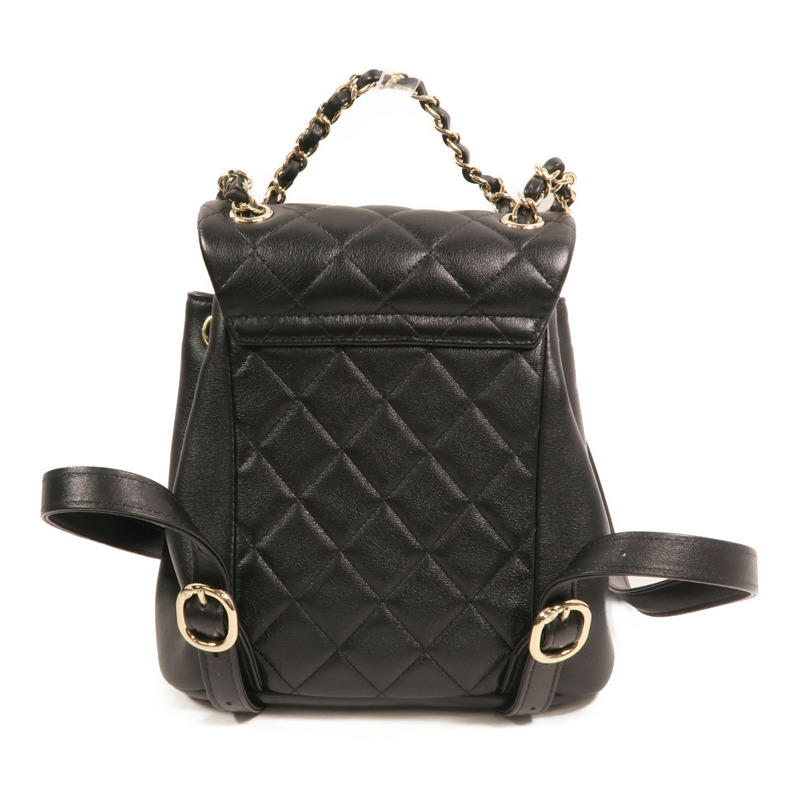 CHANEL 牛皮皮革Duma Backpack金扣背包-1