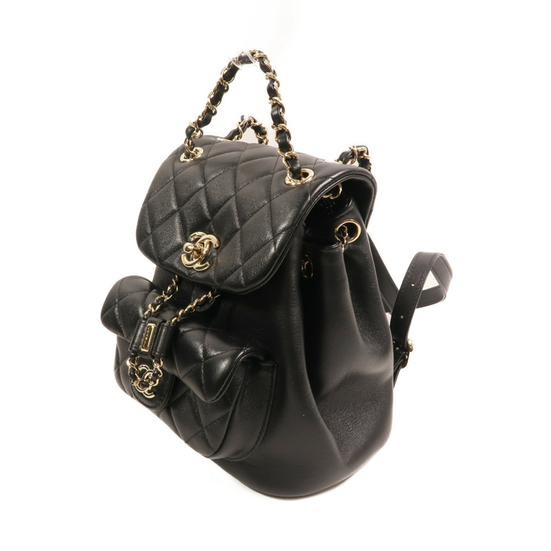 CHANEL 牛皮皮革Duma Backpack金扣背包-2