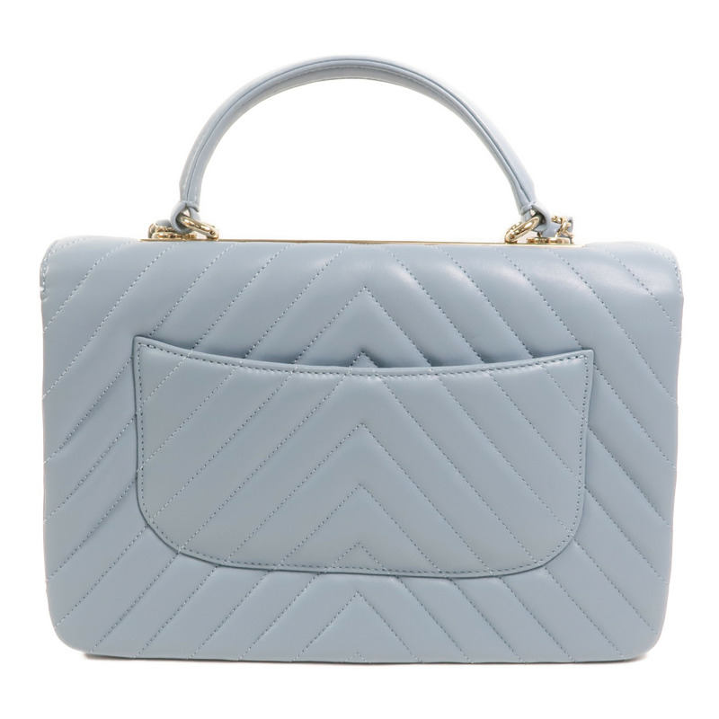 CHANEL 羊皮皮革Trendy CC金扣鏈帶手挽肩背兩用袋-1