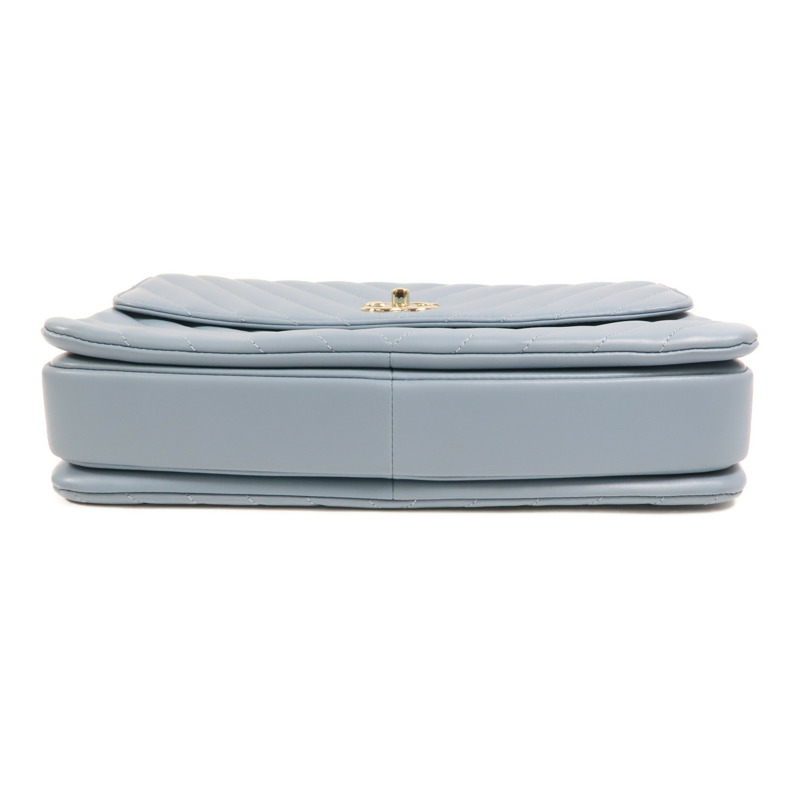 CHANEL 羊皮皮革Trendy CC金扣鏈帶手挽肩背兩用袋-3