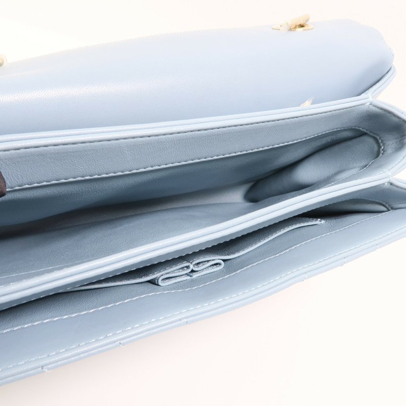 CHANEL 羊皮皮革Trendy CC金扣鏈帶手挽肩背兩用袋-4