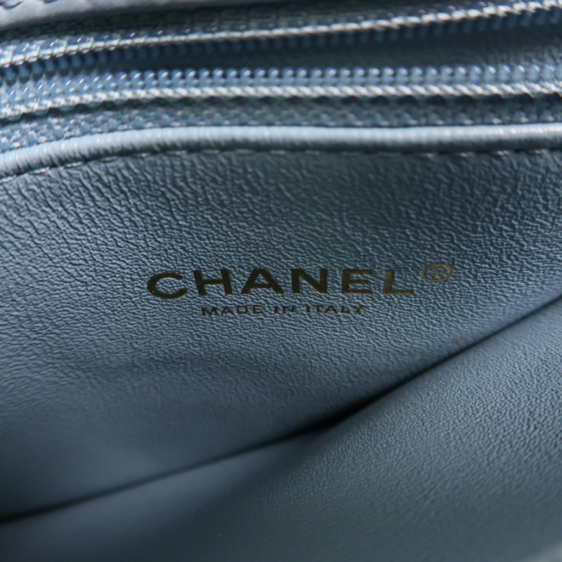 CHANEL 羊皮皮革Trendy CC金扣鏈帶手挽肩背兩用袋-5