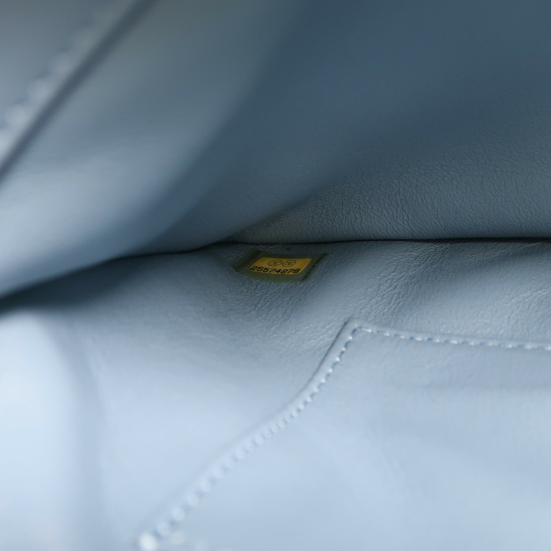 CHANEL 羊皮皮革Trendy CC金扣鏈帶手挽肩背兩用袋-6