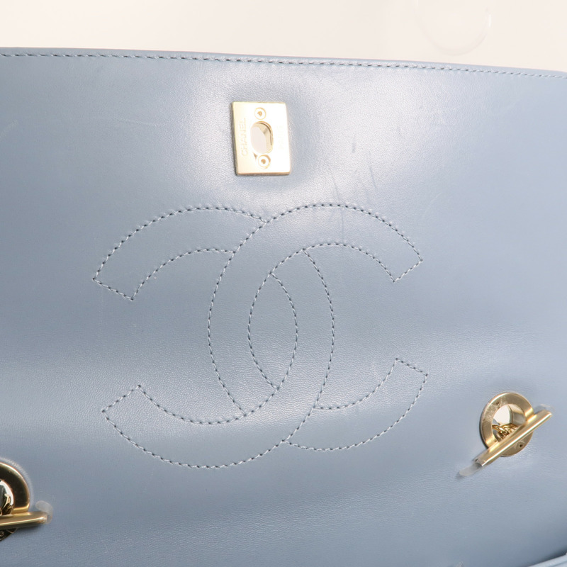 CHANEL 羊皮皮革Trendy CC金扣鏈帶手挽肩背兩用袋-16