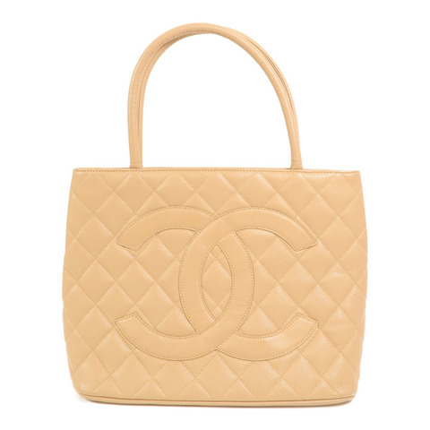 CHANEL 牛皮皮革Vintage Handbag金扣手挽袋