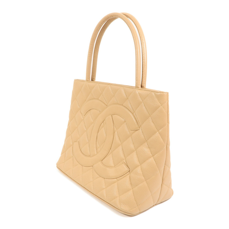 CHANEL 牛皮皮革Vintage Handbag金扣手挽袋-2